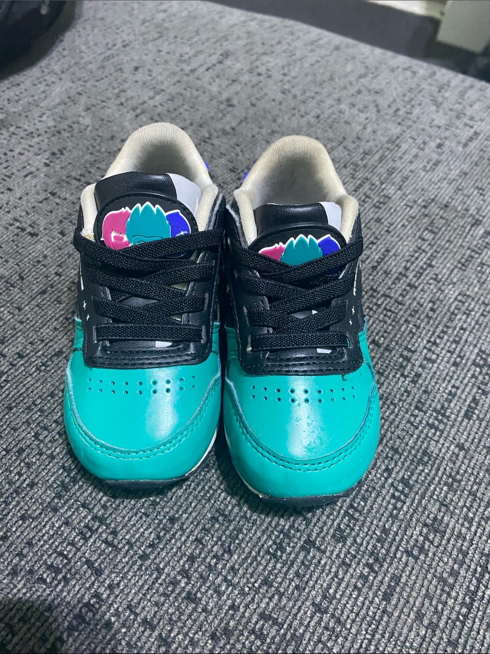 Reebok X PJ Masks Kids Teal and Black Casual Sneakers